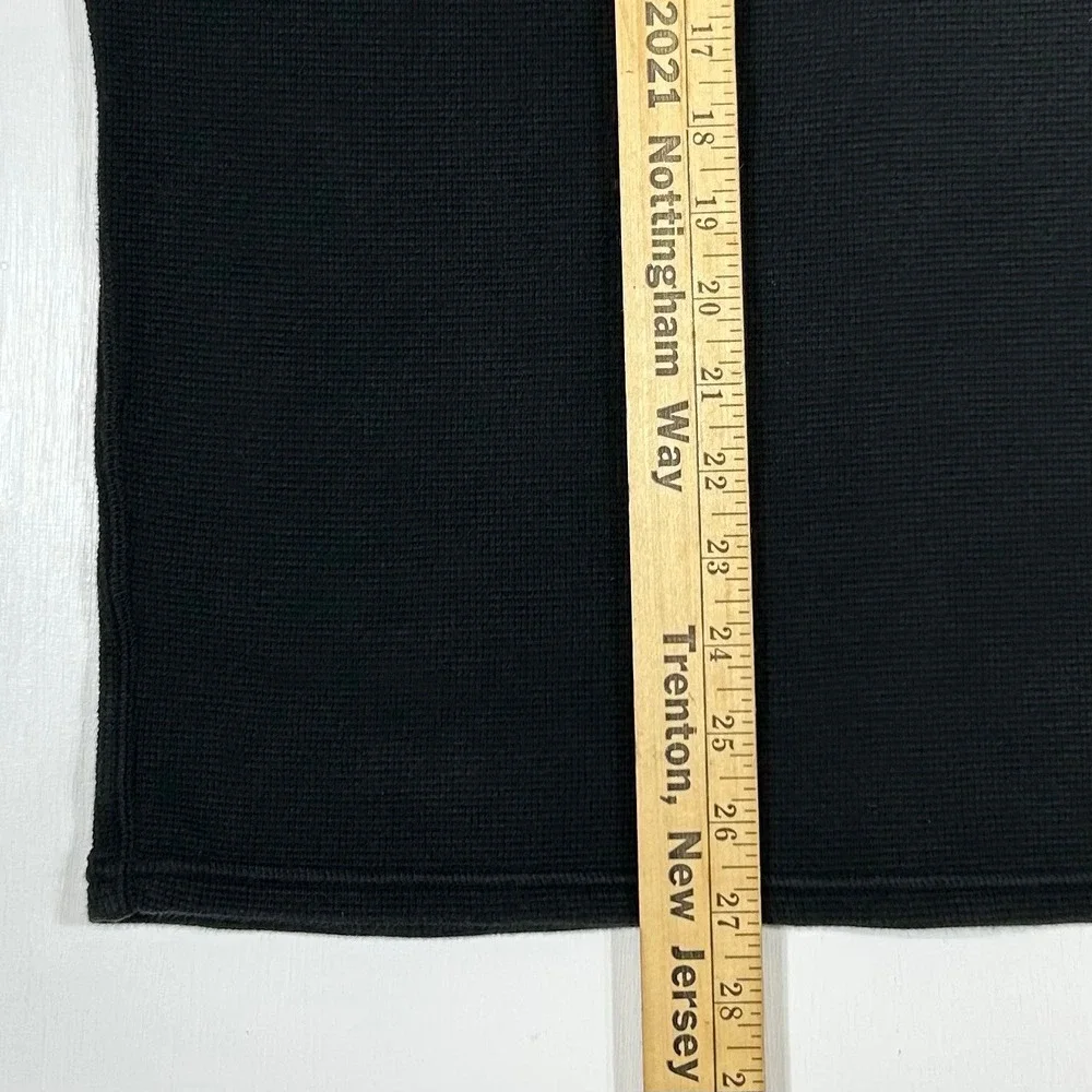 Polo Ralph Lauren Mens Large Black Waffle Knit Thermal Short Sleeve T-Shirt Pony